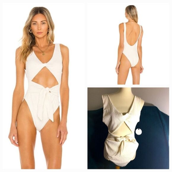 Tularosa Duffy Ivory One Piece Swimsuit Size XL - Picture 1 of 10